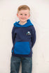 Lighthouse Kids Navy and Blue Tractor Embroidered Cotton-Rich Jasper Hoodie