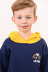 Lighthouse Kids Navy/Yellow JCB Embroidered Cotton-Rich Jasper Hoodie
