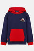 Lighthouse Kids Navy and Red Tractor Embroidered Cotton-Rich Jasper Hoodie