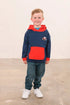 Lighthouse Kids Navy and Red Tractor Embroidered Cotton-Rich Jasper Hoodie