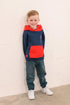 Lighthouse Kids Navy and Red Tractor Embroidered Cotton-Rich Jasper Hoodie