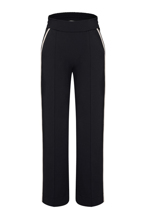 Kimara Women's Joyce High-Waist Straight Leg Pants Dark Blue