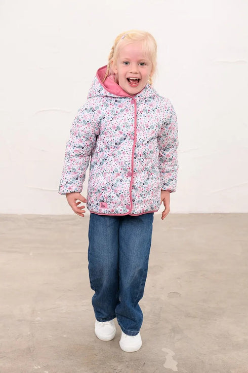 Lighthouse Kids Kenna AW26 Bold Floral Print Quilted Nylon Jacket