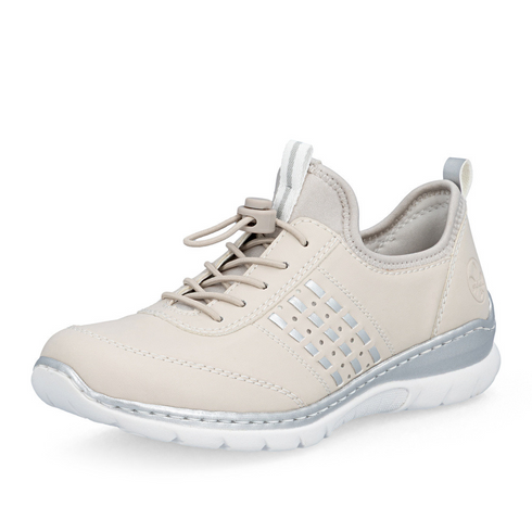 Rieker Women's Beige Slip-On Bungee Lace Trainers – L3259-60