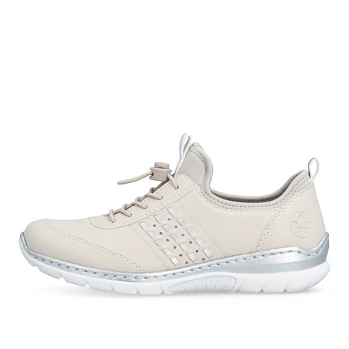 Rieker Women's Beige Slip-On Bungee Lace Trainers – L3259-60