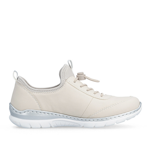 Rieker Women's Beige Slip-On Bungee Lace Trainers – L3259-60