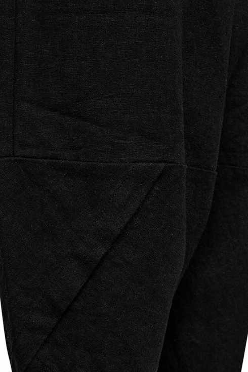 Freequent LAVA Wide Fit Pants Black Linen Blend 205807