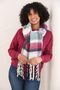 Lighthouse Brushed Finish Tasselled Cold-Weather Scarf - Duck Egg Berry Navy