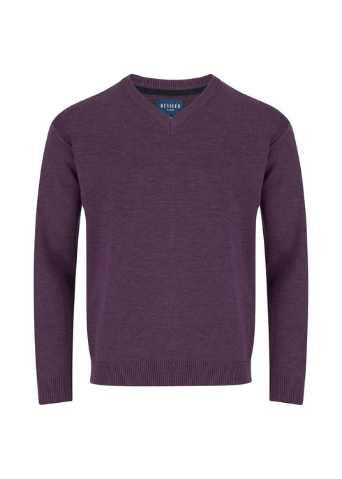 Kessler Paul V-Neck Merino Blend Jumper - Long Sleeve Comfort