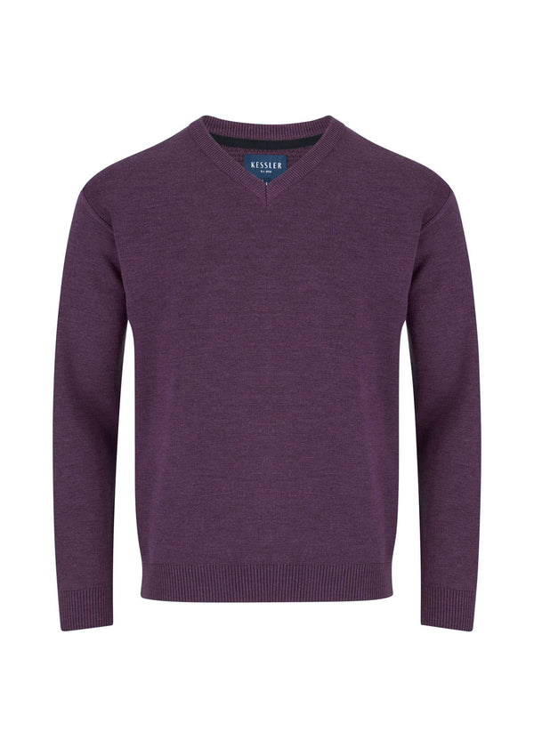 Kessler Paul V-Neck Merino Blend Jumper - Long Sleeve Comfort
