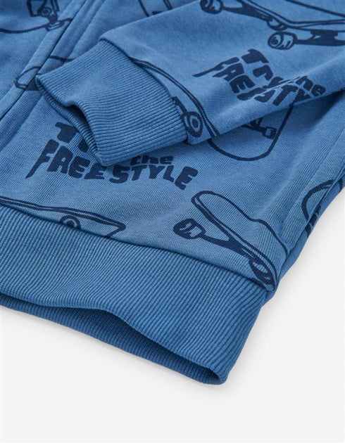 Losan Boys' Skateboard Full Zip Hoody - Blue B0201_25009