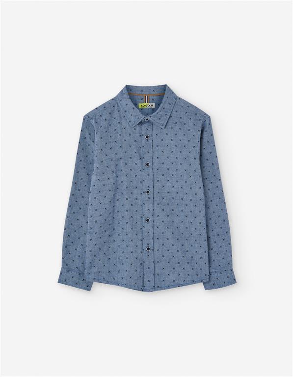 Losan Boys' Long Sleeve Shirt – Blue B0302_25010