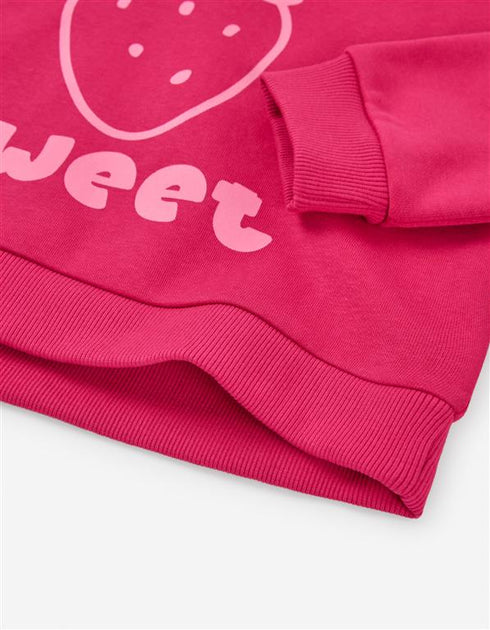 Losan Girls' Pink Hoody - Strawberry Print G0201_25007