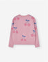 Losan Girls' Long Sleeve Knit Sweater Top with Cherry Design - G0202_25012