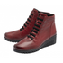 Lotus Myrthe Women's Red Leather Wedge Ankle Boots ULB558RR0