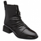 Lotus Tarni Women's Brown Patent Ruched Block Heel Ankle Boots ULB559TT0