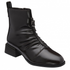 Lotus Tarni Women's Brown Patent Ruched Block Heel Ankle Boots ULB559TT0
