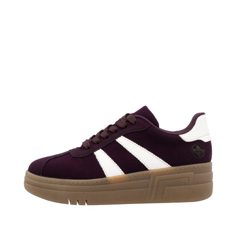 Rieker Jessy Laced Platform Gum Sole Trainer M7601-30