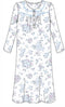 Marlon 'Floral Bouquet' Wincey on White 40" inch Nightdress MA46449