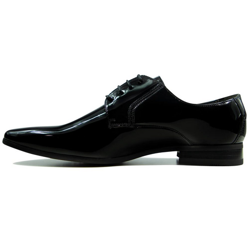 Marcozzi Mens Brussels Black Patent High-Shine Formal Shoe