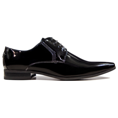 Marcozzi Mens Brussels Black Patent High-Shine Formal Shoe