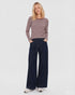 Freequent FQLIANA Striped Long-Sleeve Top 207833 Port Royale Wine and Moonbeam