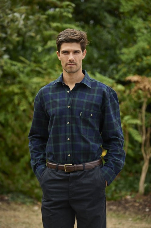 Champion Matlock 100% Cotton Long Sleeve Workshirt – Green 3203