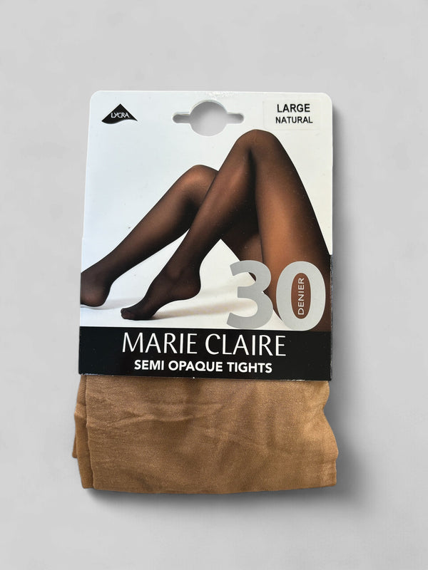 Marie Claire Natural 30 Denier Semi Opaque Sheer-to-Waist Tights 4432