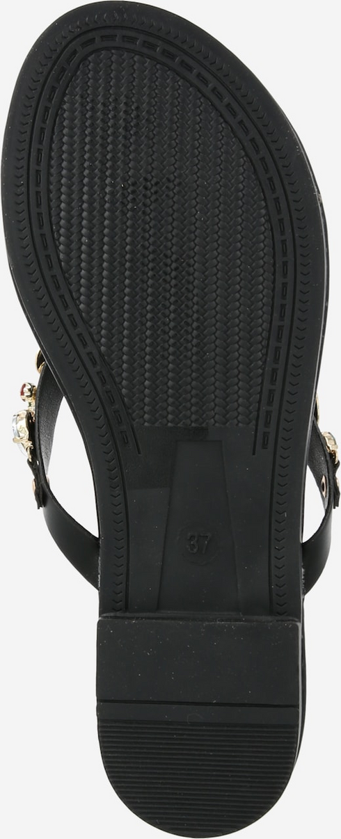 Hailys | Me44rmaid Black T-bar Flip-Flop Sandals