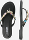 Hailys | Me44rmaid Black T-bar Flip-Flop Sandals