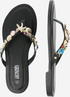 Hailys | Me44rmaid Black T-bar Flip-Flop Sandals