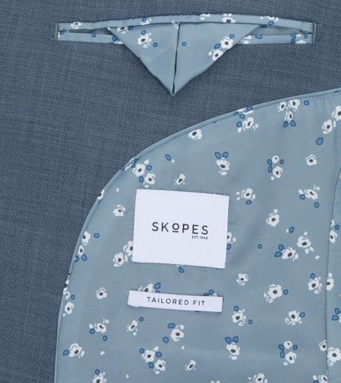 Skopes Lucien Tailored Teal Blue 3 Piece Suit