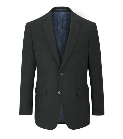Skopes Reiner Bottle Green Textured Wool-Blend Tailored Jacket MM4685