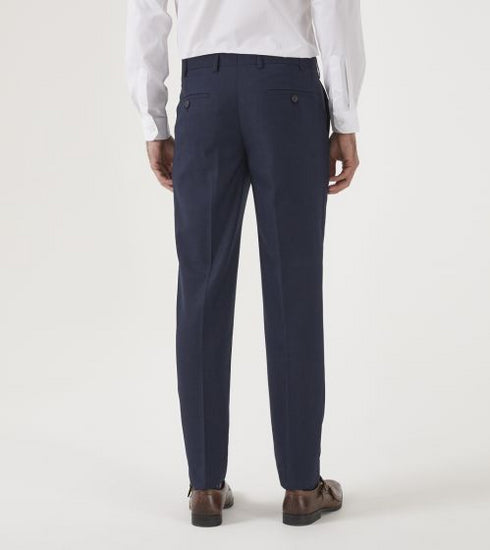 Skopes Harcourt Slim 3-Piece Suit Navy Blue Tweed Effect MM1093