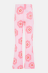Lighthouse Kids Pink Floral Print Cotton-Rich Stretch Jersey Flared Mollie Leggings
