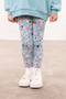 Lighthouse Kids Mollie AW26 Pastel Teal Floral Cotton Stretch Lightweight Leggings