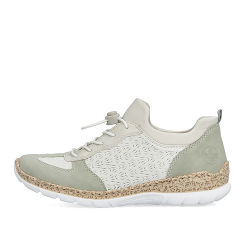 Rieker Women's White/Multi Lace/Slip-On Sneakers – N4260-80