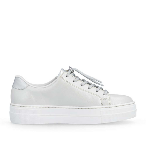 Rieker Women's Silver Zip & Lace Fashion Trainers – N4960-90