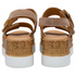 Lotus Natural and Gold Leather Cammie 6cm Flatform Sandals ULP268FY