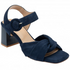 Lotus Maria Navy Suede Block Heel Sandals – Knot Detail Occasion Shoes – ULS622