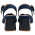 Lotus Maria Navy Suede Block Heel Sandals – Knot Detail Occasion Shoes – ULS622