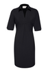 Kimara Women's Nikki Travel Fabric Polo Midi Dress Dark Blue