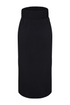 Kimara Women's Nina Travel Lurex Midi Skirt Dark Blue