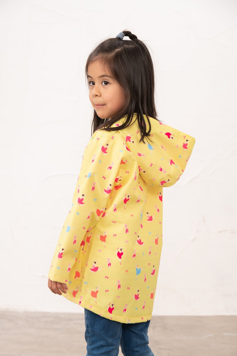 Lighthouse Girls Olivia Waterproof Hooded Jacket in Ballerina Bounce