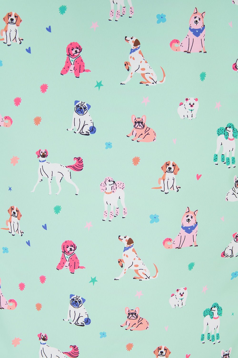 Lighthouse Girls Olivia Waterproof Hooded Jacket in Dogs Day Out