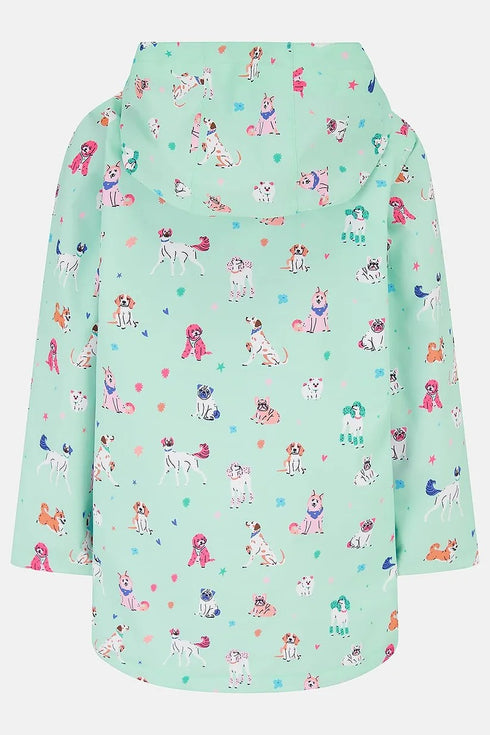 Lighthouse Girls Olivia Waterproof Hooded Jacket in Dogs Day Out