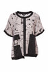 Ora Stone Printed Dress in Grey and Black with Pocket ORS25116