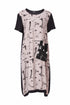 ORA Jacquard Print Dress with Contrast Strip and Pocket ORS25117