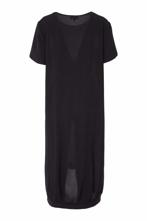 ORA Jacquard Print Dress with Contrast Strip and Pocket ORS25117