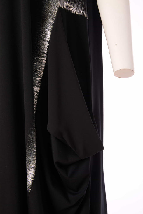 ORA Faded brush print dress neckline ORS25125